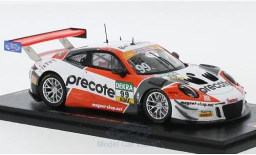 Modelauto Porsche 911 GT3 R (997) No.99 Precote Herberth Motorsport ADAC GT Masters 2018 M.Jaminet/.Renauer 1/43 Spark