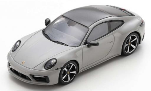 Modelauto Porsche 911 4S Carrera grijs 2019 1/43 Spark