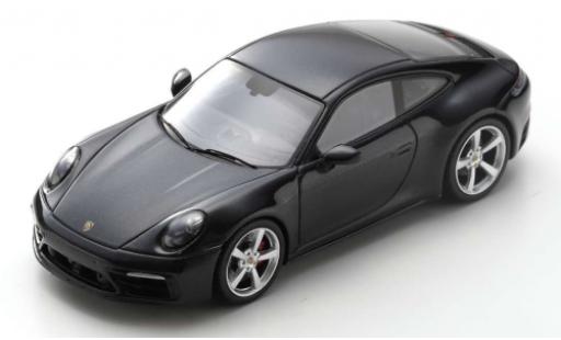 Modelauto Porsche 911 4S Carrera zwart 2019 1/43 Spark
