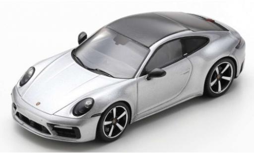 Modelauto Porsche 911 4S Carrera grijs/carbon 2019 1/43 Spark