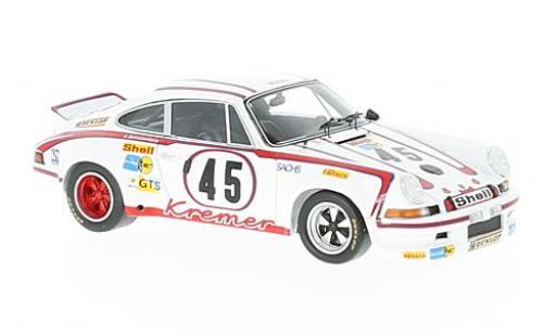Modelauto Porsche 911 Carrera No.45 Kremer Racing Team 24h Le Mans 1973 E.Kremer/C.Schickentanz/P.Keller 1/43 Spark