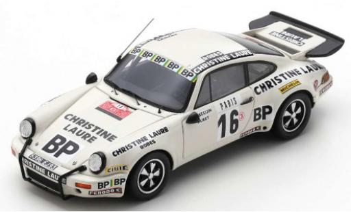 Modelauto Porsche 911 RS Carrera 3.0 No.16 Touroul Racing Christine Laure Rally Monte Carlo 1978 B.Beguin/W.Huret 1/43 Spark