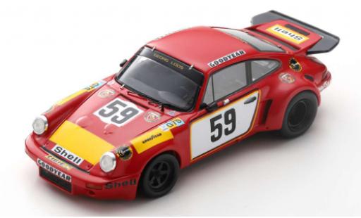 Modelauto Porsche 911 RSR Carrera No.59 Gelo Racing Team 24h Le Mans 1975 T.Schenken/H.Ganley 1/43 Spark