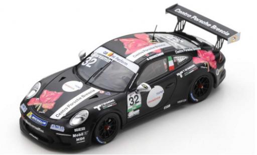 Modelauto Porsche 911 GT3 Cup No.32 Centro Brescia Carrera Italia 2018 G.Quaresmini 1/43 Spark
