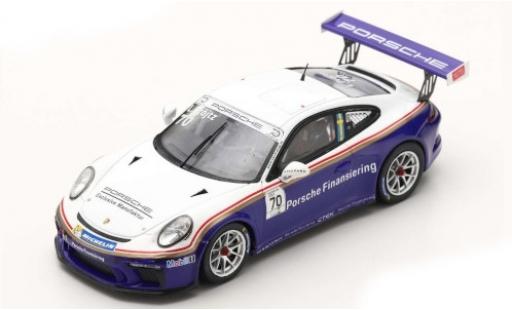 Modelauto Porsche 911 GT3 Cup (997 II) No.70 Carrera Scandinavia Gellerasen Arena 2018 70th Anniversaire S.Blomqvist 1/43 Spark