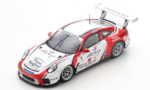 Modelauto Porsche 911 GT3 Cup (997) No.1 turquoiseh National Team Chopard Carrera Cup France 2019 A.G&Atilde;&frac14;ven 1/43 Spark