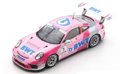 Modelauto Porsche 911 GT3 Cup No.1 Lechner Racing BWT Carrera Supercup 2019 M.Ammerm&Atilde;&frac14;ller 1/43 Spark