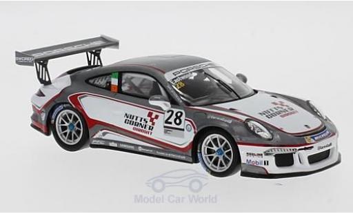 Modelauto Porsche 911 GT3 Cup No.28 Carrera Britain 2017 C.Eastwood 1/43 Spark