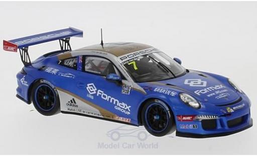 Modelauto Porsche 911 GT3 Cup No.7 Carrera Asien 2017 C.van der Drift 1/43 Spark