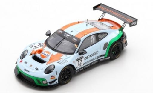 Modelauto Porsche 911 GT3 R (991.2) No.12 GPX Racing Gulf 2019 The Diamond 1/43 Spark