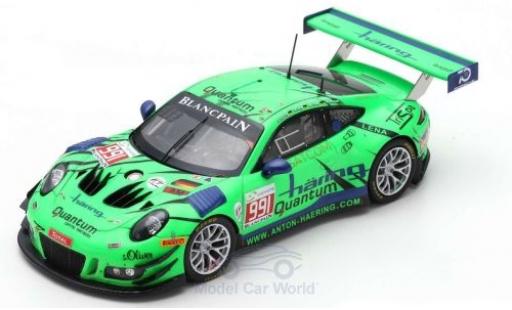 Modelauto Porsche 911 GT3 R No. Herberth Motorsport 24h Spa 2018 J.H&Atilde;&curren;ring/S.G&Atilde;&para;rig/W.Triller/A.Renauer 1/43 Spark