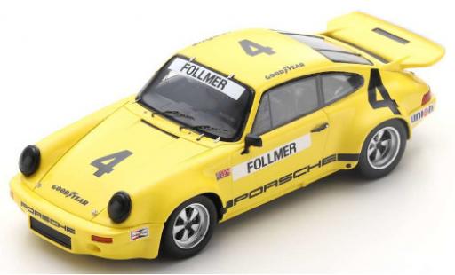 Modelauto Porsche 911 RS 3.0 No.4 IROC Daytona 1974 G.Follmer 1/43 Spark