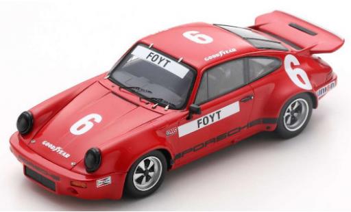 Modelauto Porsche 911 RS 3.0 No.6 IROC Daytona 1974 A.J.Foyt 1/43 Spark