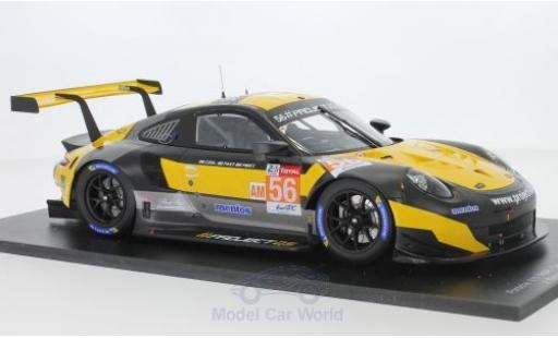Modelauto Porsche 911 RSR No.56 Team Project 1 24h Le Mans 2018 J.Bergmeister/P.Lindsey/E.Perfetti 1/18 Spark