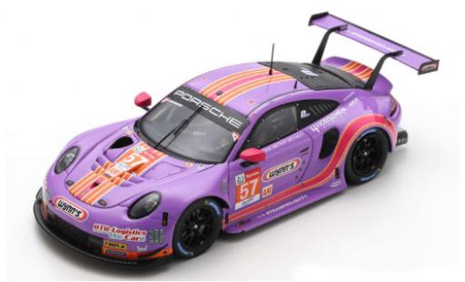 Modelauto Porsche 911 RSR No.57 Team Project 1 - 4 Horsemen Racing 24h Le Mans 2020 J.Bleekemolen/F.Fraga/B.Keating 1/43 Spark