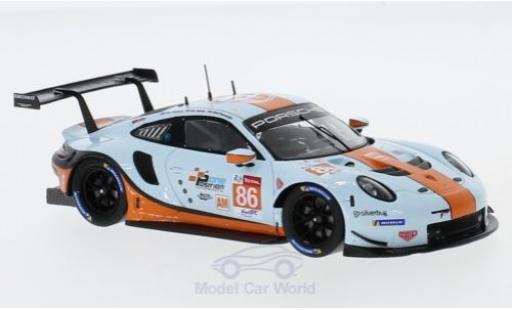Modelauto Porsche 911 RSR No.86 Gulf Racing Gulf 24h Le Mans 2018 M.Wainwright/B.Barker/A.Davison 1/43 Spark