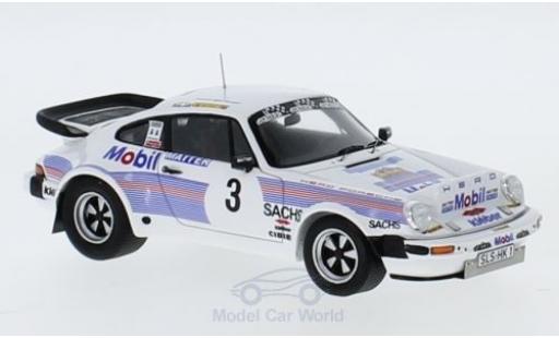 Modelauto Porsche 911 Turbo 3.3 No.3 Mobil Rally DM Rally Saarland 1983 M.Hero/D.M&Atilde;&frac14;ller 1/43 Spark