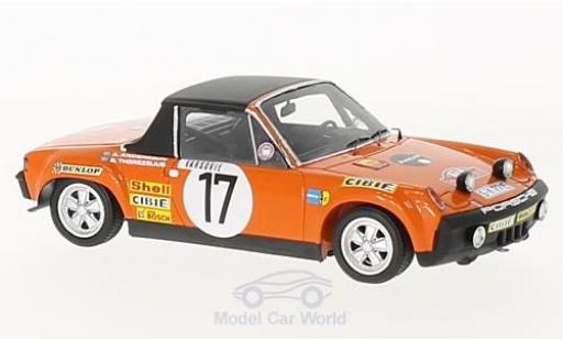Modelauto Porsche 914/6 Base /6 No.17 Rally Monte Carlo 1971 A.Andersson/B.Thorszelius 1/43 Spark