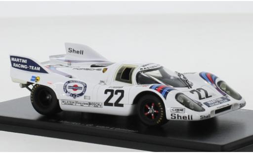 Modelauto Porsche 917 1971 K RHD No.22 Martini 24h Le Mans H.Marko/G.van Lennep 1/43 Spark