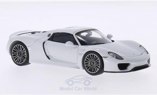 Modelauto Porsche 918 Base Spyder wit 1/43 Spark