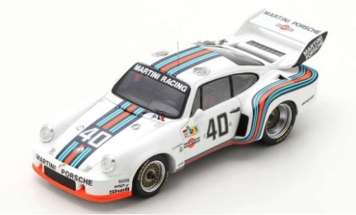 Modelauto Porsche 935 1976 No.40 Martini Racing System Martini 24h Le Mans Training R.Stommelen/M.Schurti 1/43 Spark