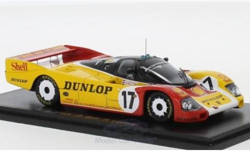 Modelauto Porsche 962 1988 C No.17 S 24h Le Mans D.Bell/K.Ludwig/H-J.stuk 1/43 Spark
