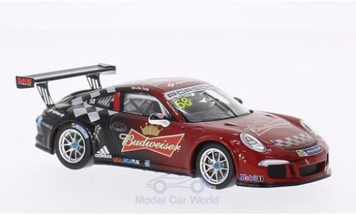 Modelauto Porsche 911 GT3 Cup No.58 PCCA Challenge 2014 H. P.Tung 1/43 Spark