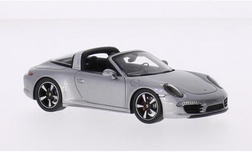 Modelauto Porsche 911 Targa 4S grijs 2015 1/43 Spark