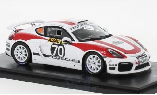 Modelauto Porsche 718 GT4 Clubsport R-GT No.70 Rally Duitsland 2018 R.Dumas 1/43 Spark