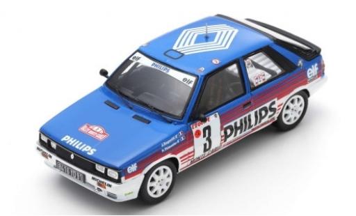 Modelauto Renault 11 Turbo No.3 Philips Rally Monte Carlo 1987 J.Ragnotti/G.Thimonier 1/43 Spark