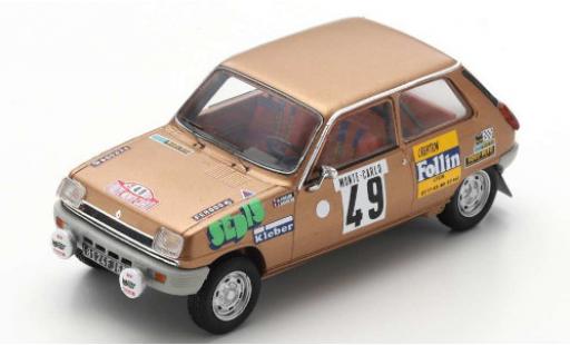 Modelauto Renault 5 LS No.49 Rally Monte Carlo 197 A.Follin/P.Bertrand 1/43 Spark