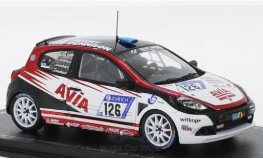 Modelauto Renault Clio RS Cup No.126 Avia Racing 24h N&Atilde;&frac14;rburgring 2018 S.Epp/G.Holthaus/T.Overbeck/D.Overbeck 1/43 Spark