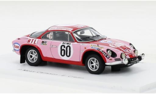 Modelauto Alpine A110 1800 Renault No.60 Rally Monte Carlo 1972 1/43 Spark