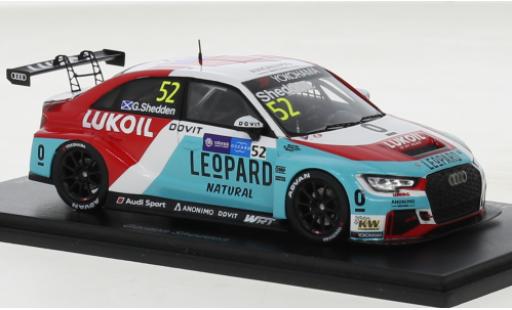 Modelauto Audi RS3 lms TCR No.52 Sport Leopard Lukoil Team Lithuania WTCR Macau Guia Race 2018 1/43 Spark