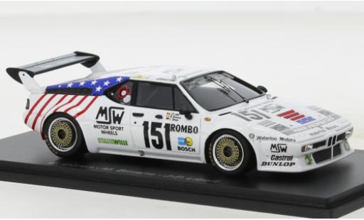 Modelauto Bmw M1 1985 No.151 24h Le Mans 1/43 Spark
