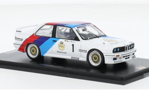 Modelauto Bmw M3 dtm (E30) No.1 Zakspeed- Warsteiner Zolder 1987 1/43 Spark