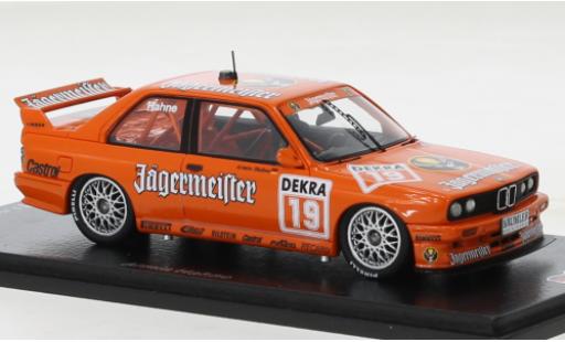 Modelauto Bmw M3 dtm (E30) No.19 Team Linder J&Atilde;&curren;germeister 1992 1/43 Spark