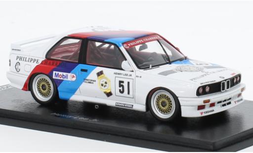 Modelauto Bmw M3 course (E30) No.51 Macau A.C.P. Trophy 1988 1/43 Spark