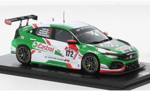 Modelauto Honda Civic Base TCR No.172 Castrol Racing Castrol 24h N&Atilde;&frac14;rburgring 2021 1/43 Spark