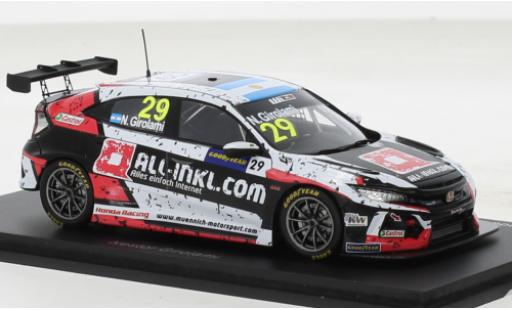 Modelauto Honda Civic Type R TCR No.29 All-Inkl.com M&Atilde;&frac14;nnich Motorsport WTCR Zolder 2020 1/43 Spark