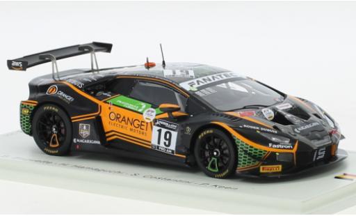 Modelauto Lamborghini Huracan GT3 Evo No.19 Oranje 1 FFF Racing Team 24h Spa 2021 1/43 Spark