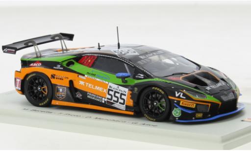 Modelauto Lamborghini Huracan GT3 Evo No.555 Oranje 1 FFF Racing Team 24h Spa 2019 1/43 Spark
