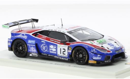 Modelauto Lamborghini Huracan GT3 No.12 Ombra Racing 24h Spa 2018 1/43 Spark