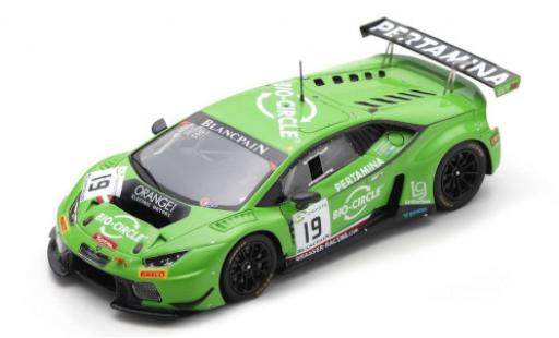 Modelauto Lamborghini Huracan GT3 No.19 GRT Grasser Racing Team 24h Spa 2018 1/43 Spark
