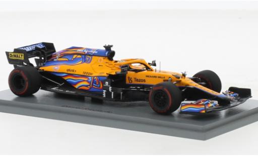 Modelauto McLaren F1 MCL35M No.3 Team formule 1 GP Abu Dhabi 2021 1/43 Spark