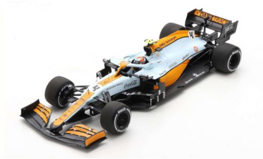 Modelauto McLaren F1 MCL35M No.4 Team Gulf formule 1 GP Monaco 2021 1/18 Spark