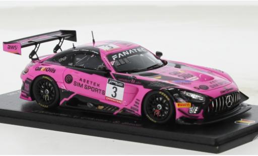Modelauto Mercedes AMG GT GT3 3 No.3 Team GetSpeed 24h Spa 2022 1/43 Spark