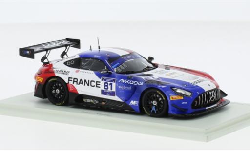 Modelauto Mercedes AMG GT GT3 3 No.81 Team France FIA Motorsport Games GT Sprint Cup Paul Ricard 2022 1/43 Spark
