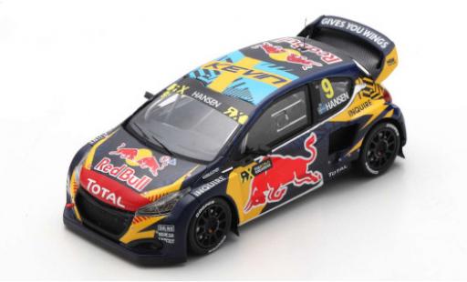 Modelauto Peugeot 208 WRX No.9 Team Hansen Red Bull Rally-Cross WM Espagne 2020 1/43 Spark