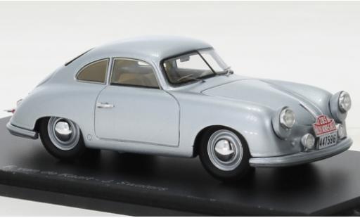 Modelauto Porsche 356 1952 grijs No.285 Rally Monte Carlo 1/43 Spark